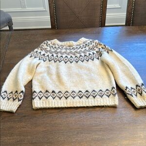Cozy Cream Patterned Sweater